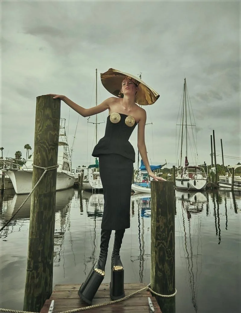 Kerrigan Clark Poses in a Fishy Eco Story for Vogue Portugal